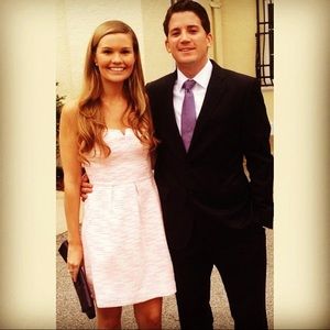 Moulinette Soeurs Pink Tweed Dress with pockets